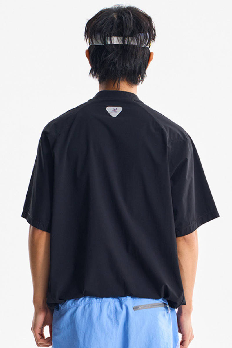 Unisex Half Zip Loose Wicking Cooling Quick Dry Tee