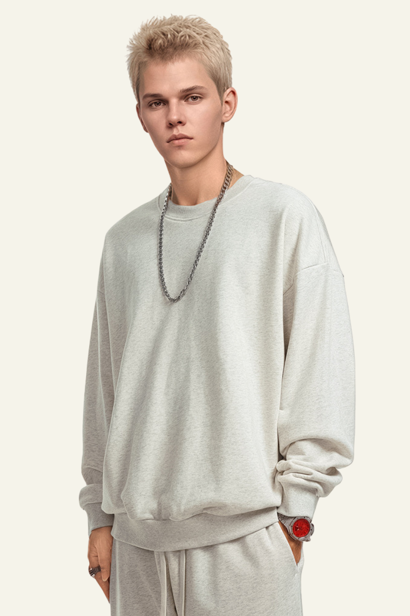 Men's Fall Clothing Solid-Colored Pullover
