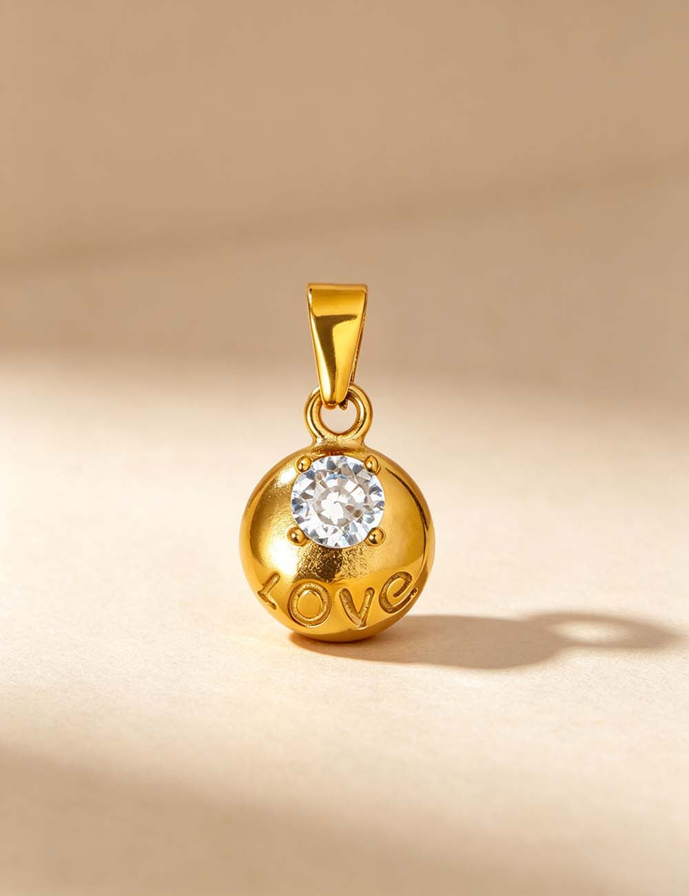 Ladies Minimalist Vintage CZ Sun Flower Charm Pendant