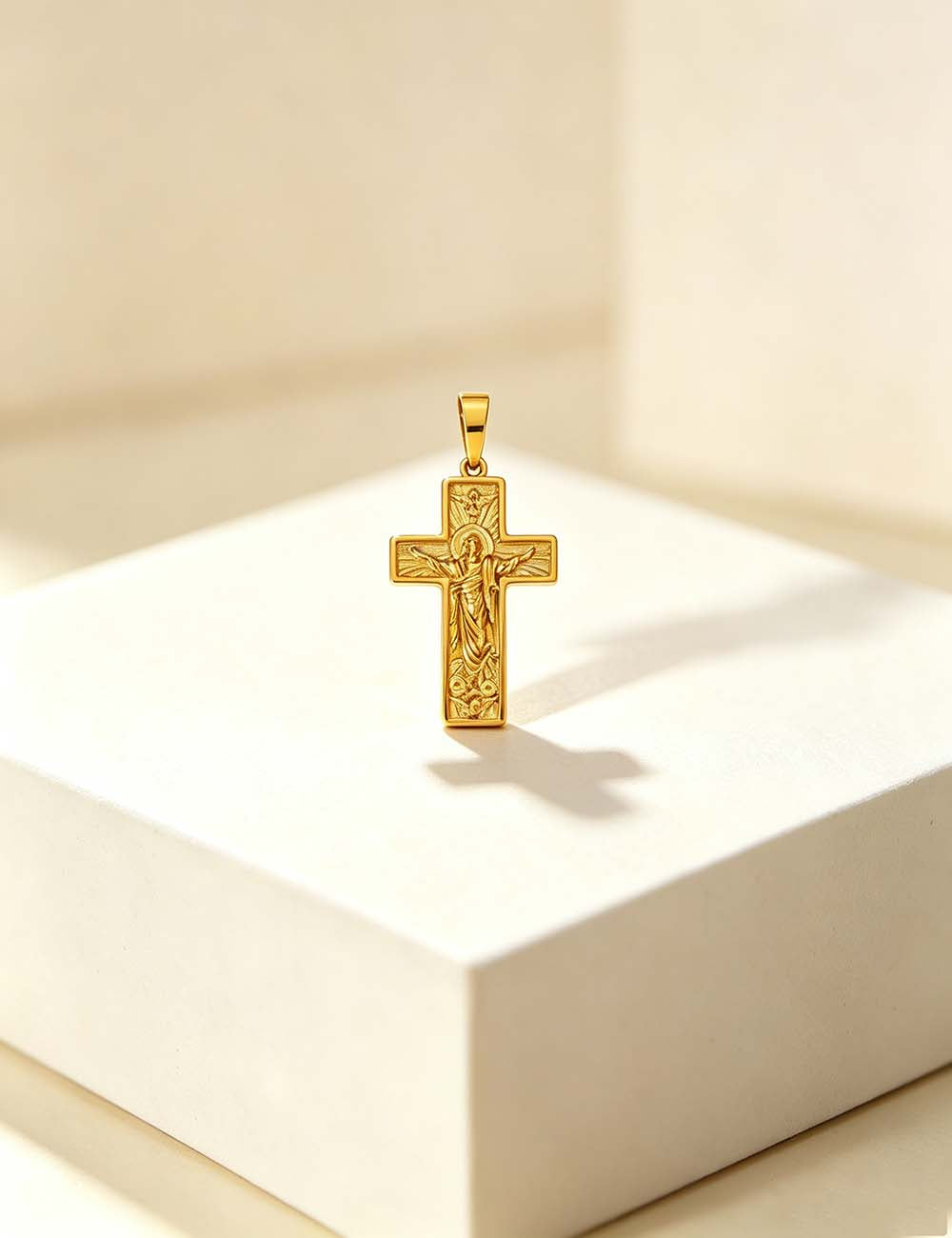 Ladies Vintage Heart Key Cross Gold Plated Pendant Charms
