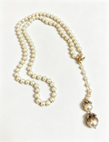 Ladies Retro Faux Pearl Rhinestone Y-Necklace