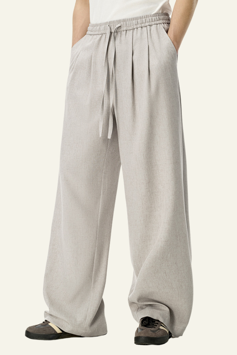 Men's Streetwear Loose-fitting Solid Straight Leg Pants