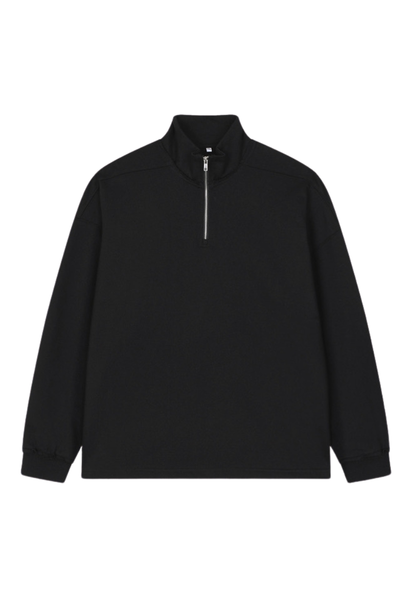 Women's Fall Clothing 450g Half Zip Stand Collar Sweatshirt