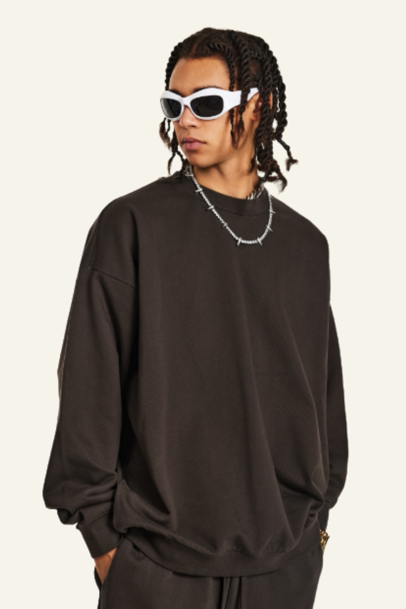 Men's Fall Clothing Color Athletic Wear Crew Neck Pullover