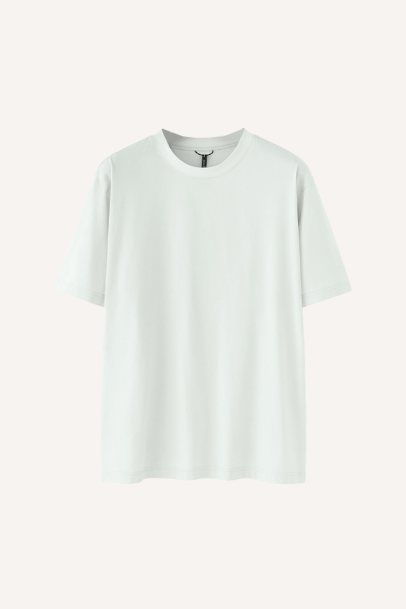 Unisex Spring Summer Polyester Solid Crewneck Quick Dry Tee