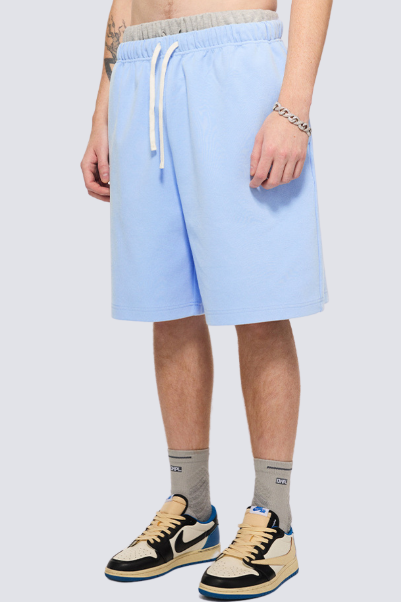 Men's Summer 290g Textured Fleece Loose Elastic Shorts