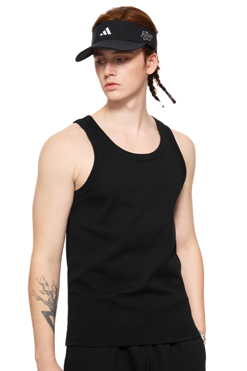 Men's Summer 315g Heavy Cotton Solid Ribbed Tank