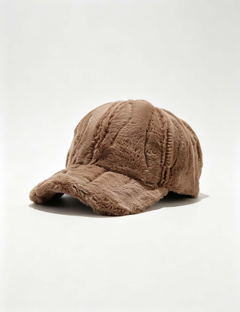 Ladies Casual Winter Warm Faux Fur Baseball Cap