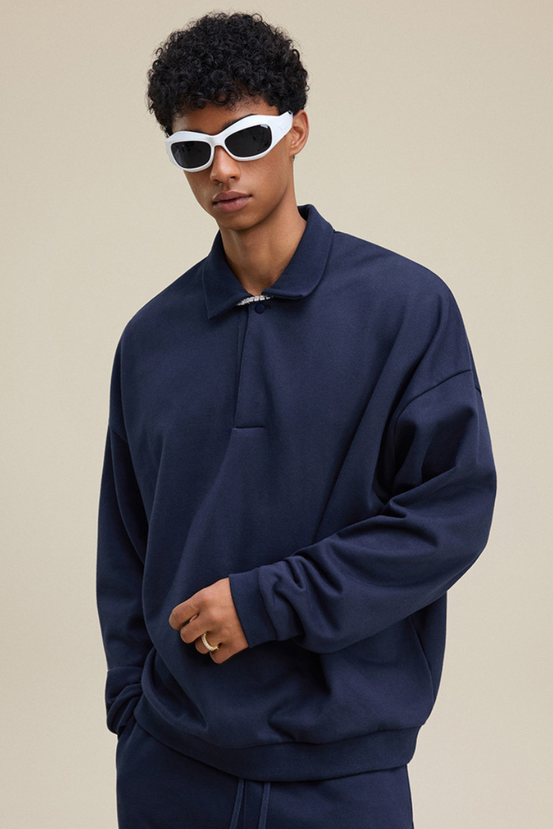 Men's Heavyweight Fleece Lapel Sweatshirt