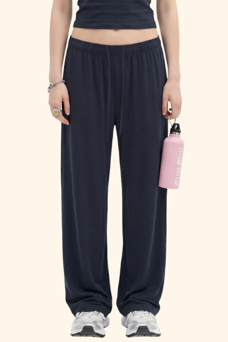 Women's Spring Summer 200g High Stretch Wide Leg Pants