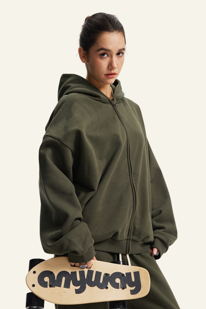 Women's Fall Clothing Streetwear Full Zipper Hoodie Jacket