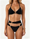 Ladies Openwork Design Gold Ring Design Bikini Set
