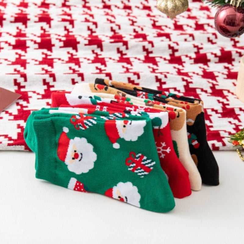 Ladies Merry Christmas Over Ankle Socks SKASC4178