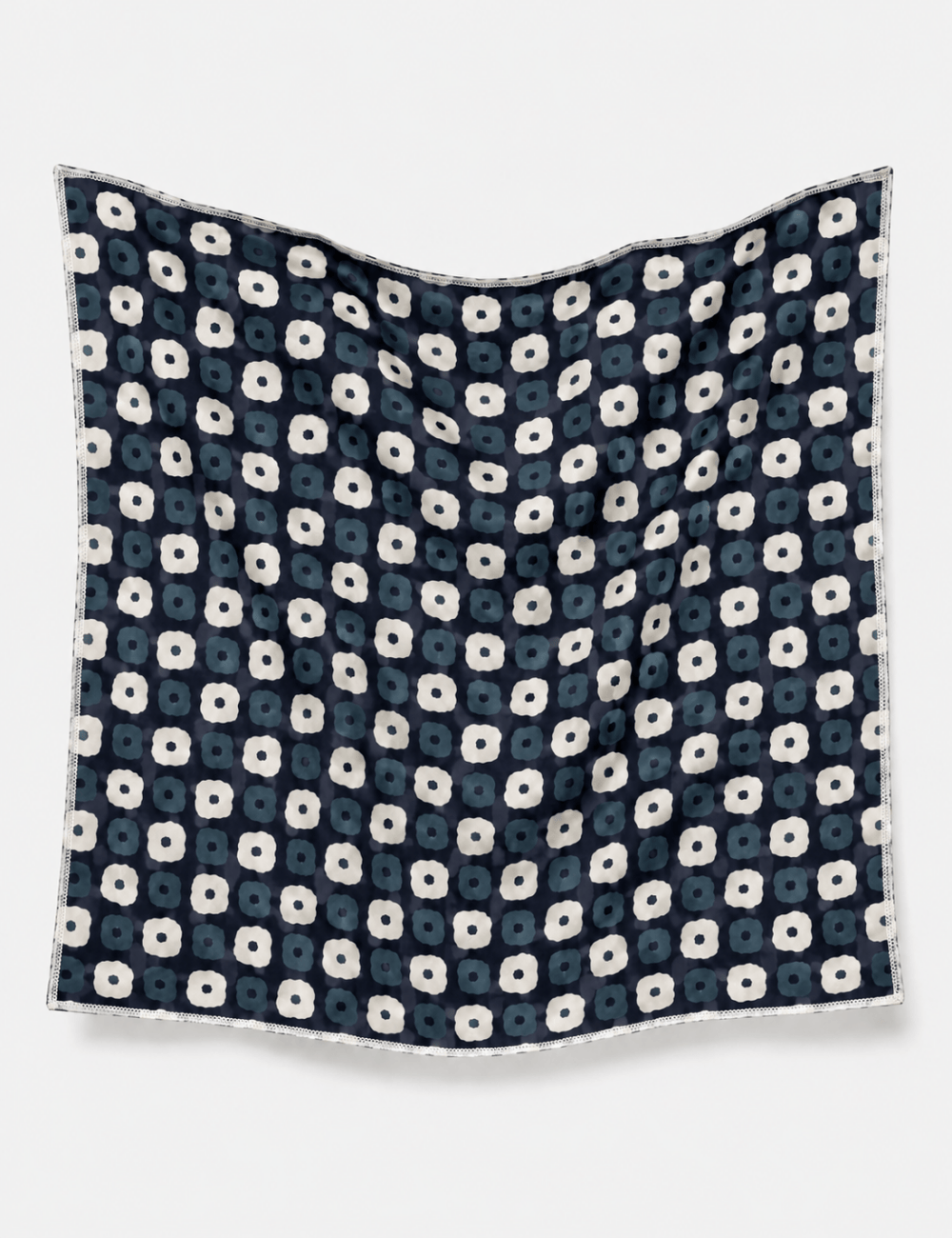 Ladies Bandana Checked Print Square Neck Scarf
