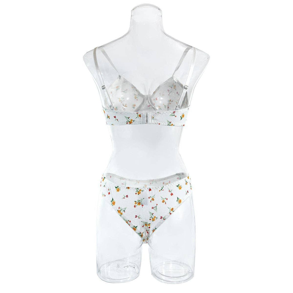 2PCS Floral Print Sexy Lingerie Set