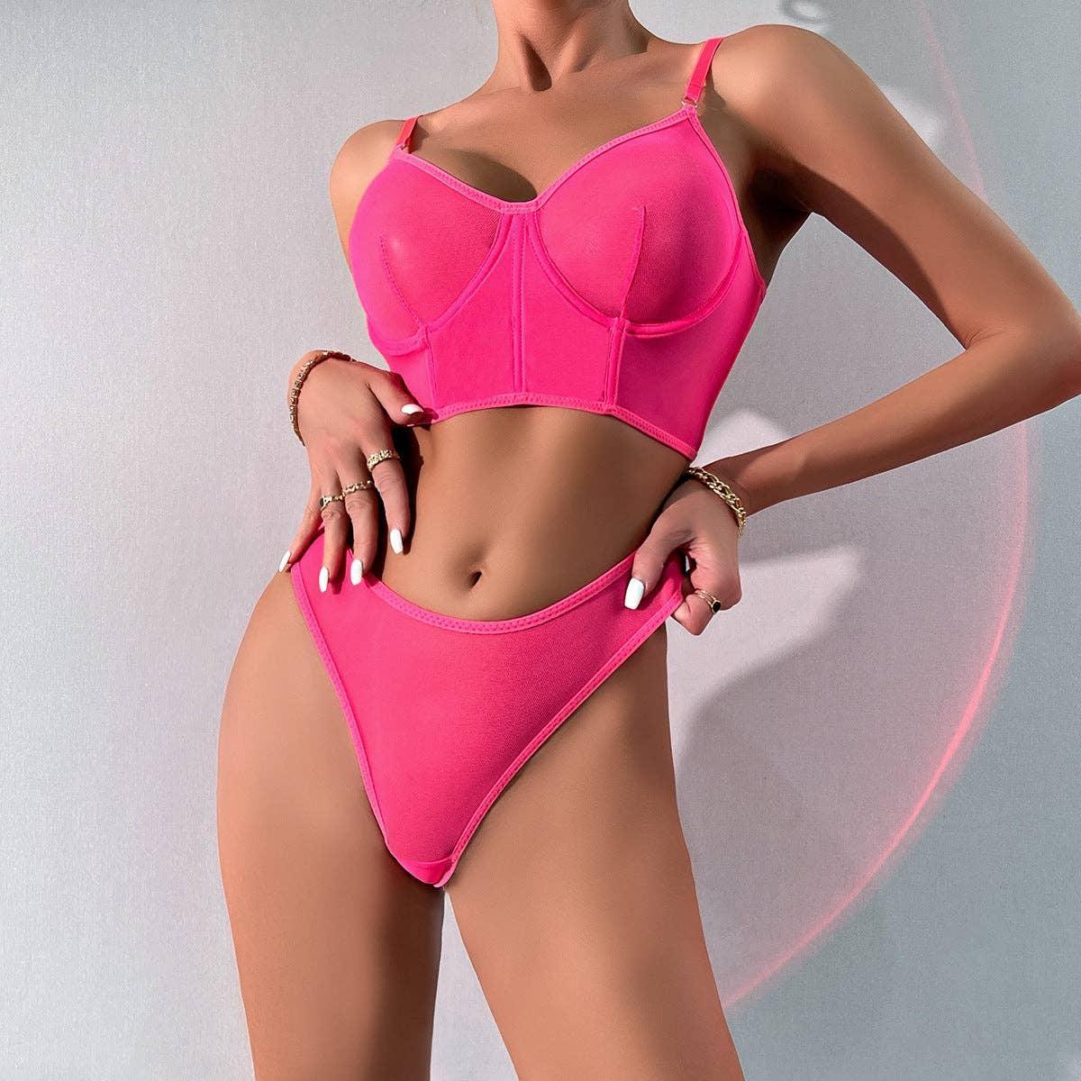 2PCS See Through Sexy Lingerie Set