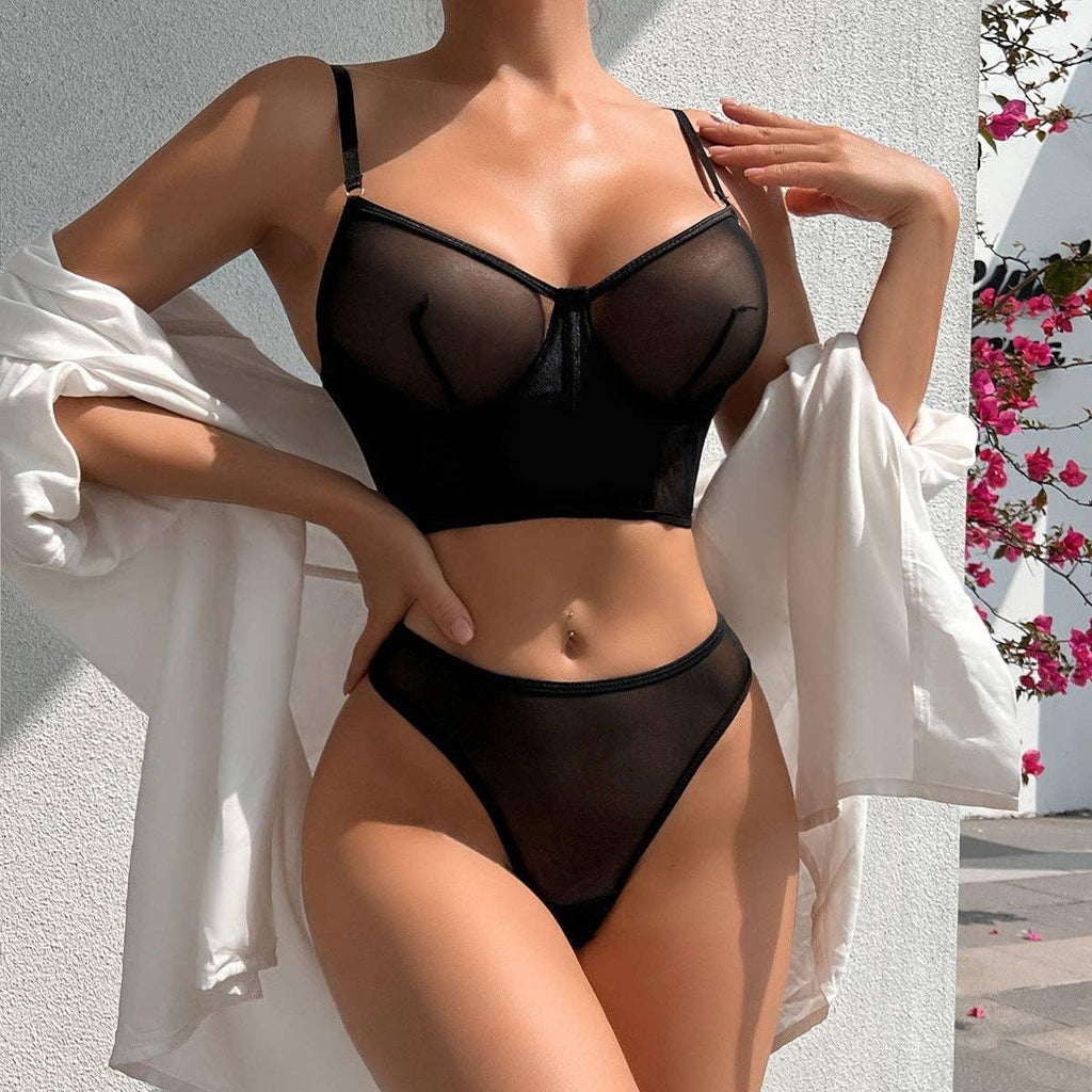 2PCS See Through Sexy Lingerie Set