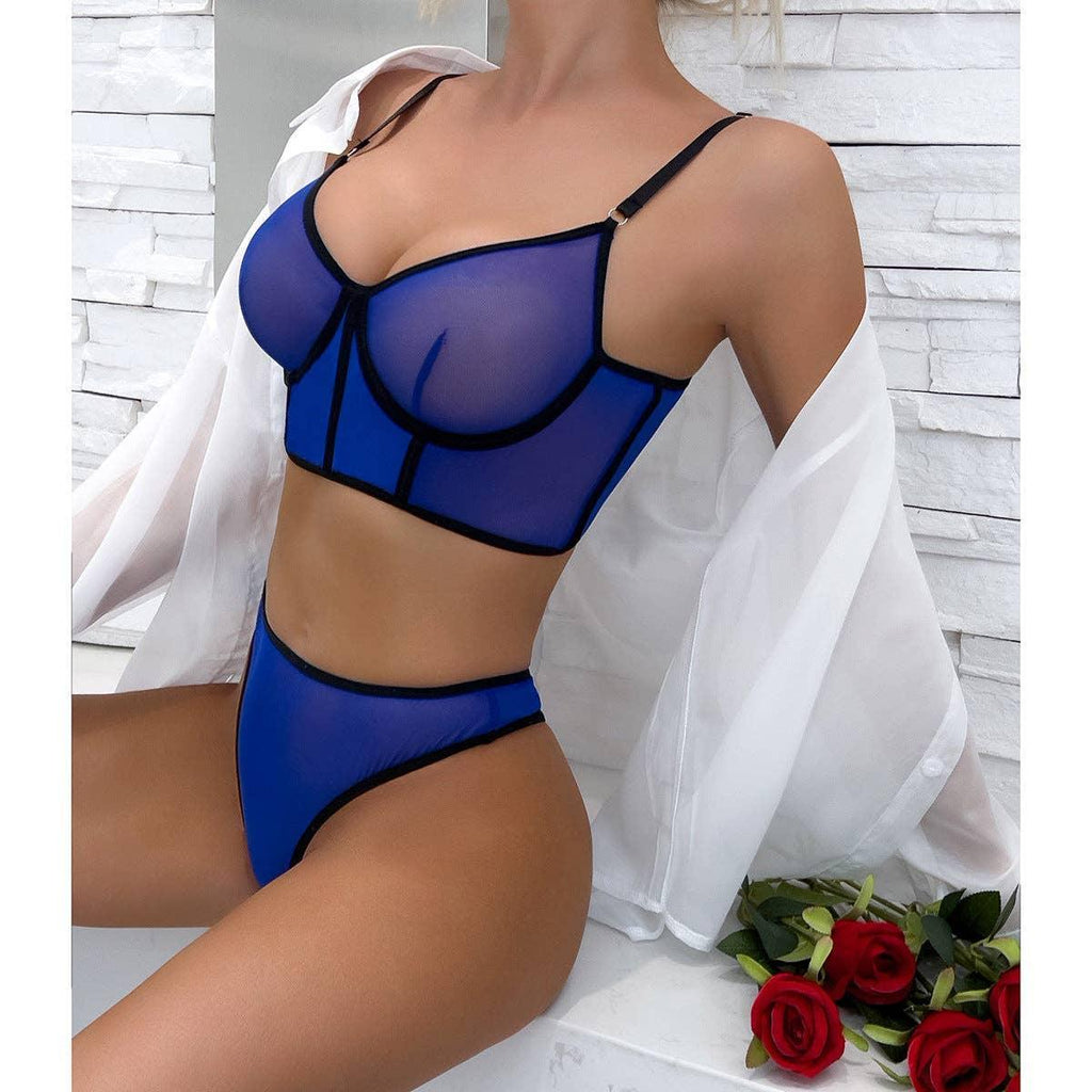 2PCS See Through Sexy Lingerie Set