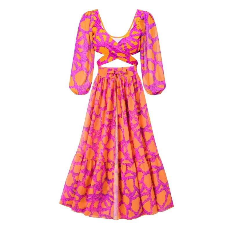 3-Piece Floral Print Bikini Swimsuits with Cover Up 2303