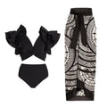 3 Piece Floral Print Bikini Swimsuits with Cover Up Y126