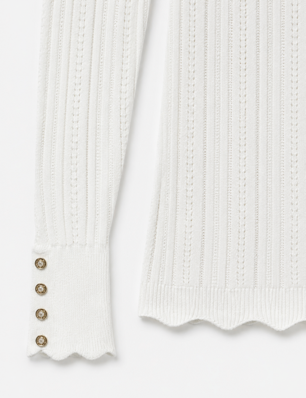 Ladies Ribbed Scoop Neck Long Sleeve Top