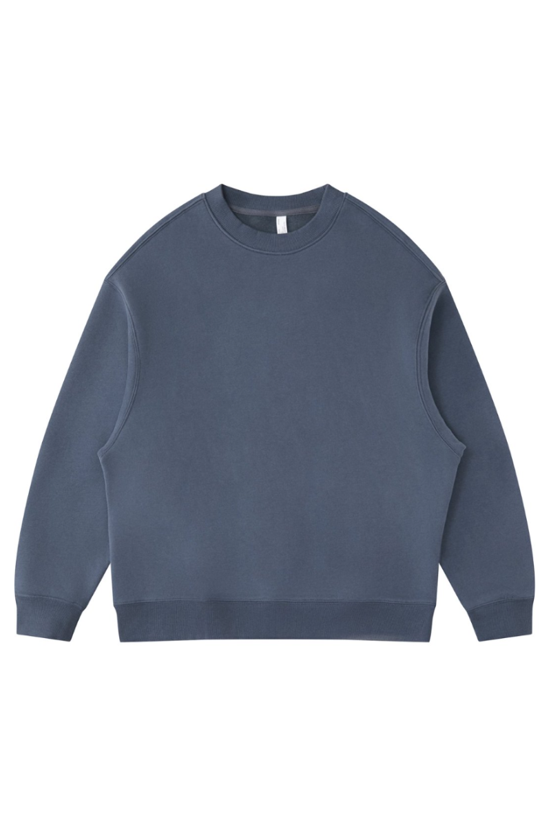 Men's Fall Clothing Fleece Loose Crew Neck Sweatshirt