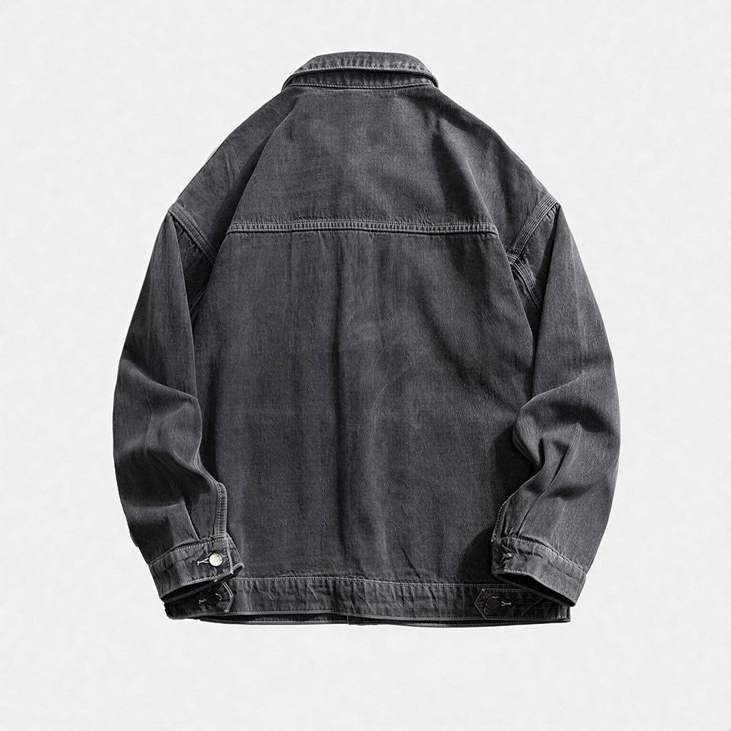 Men's Spring Vintage Washed Denim Trucker Jacket