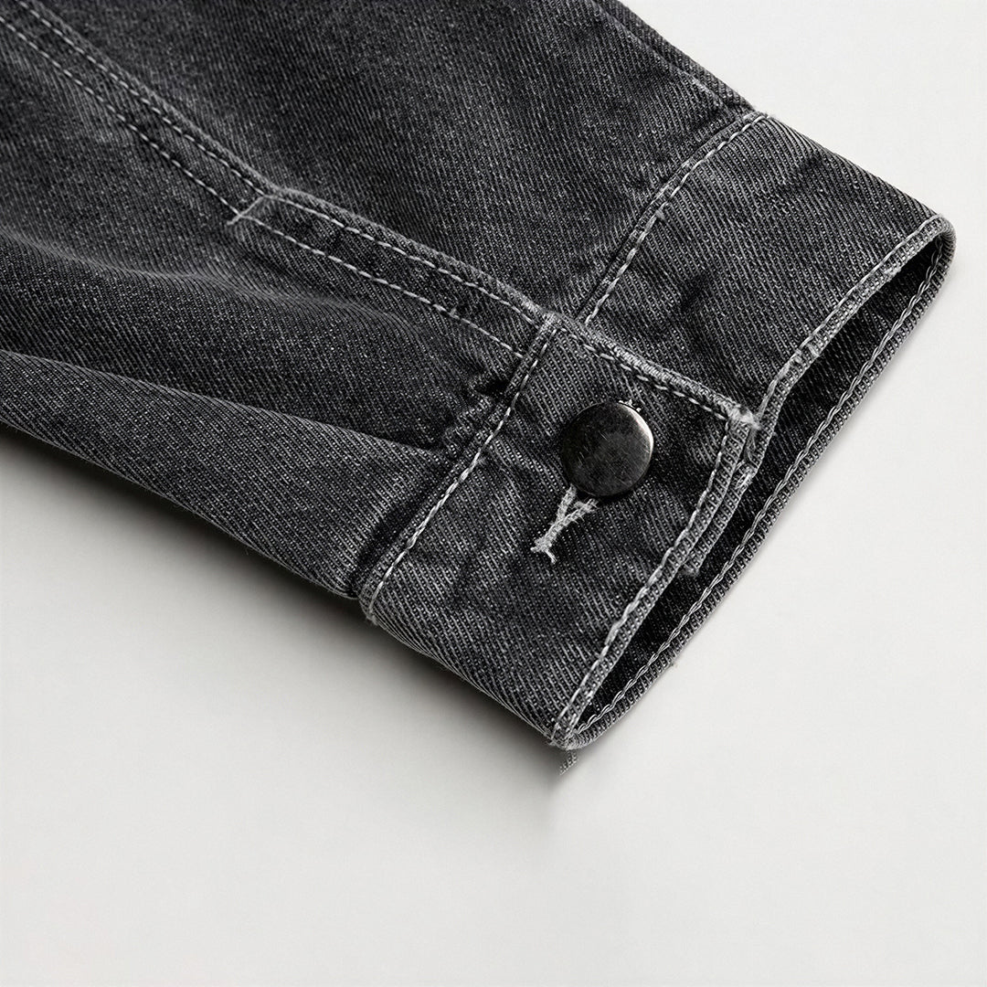 Men's Spring Vintage Washed Denim Trucker Jacket