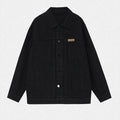 Men's Spring Solid Color Classic Lapel Denim Trucker Jacket