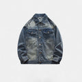 Unisex Spring Vintage Washed Oversized Denim Trucker Jacket