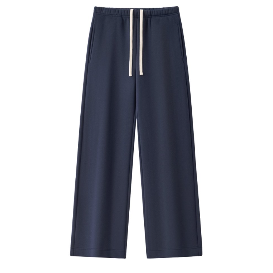 Unisex Spring Cotton Wide-Leg Drawstring Pocket Sweatpants