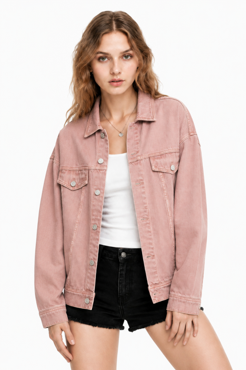 Women's & Unisex Oversized Washed Denim Jacket