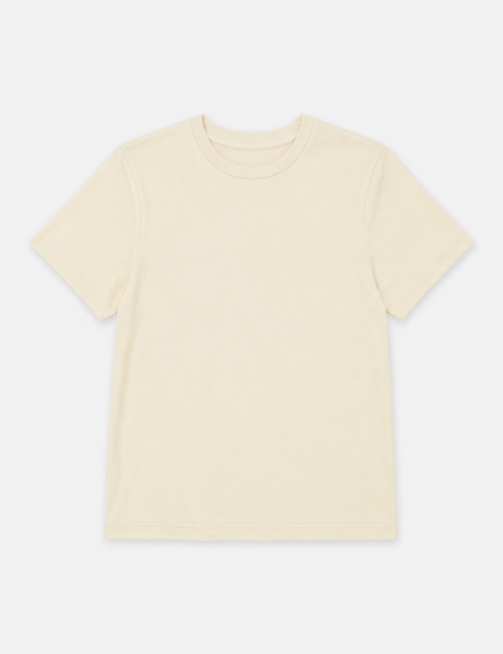 Ladies Casual Solid Round Neck Short Sleeves Basic T-Shirt