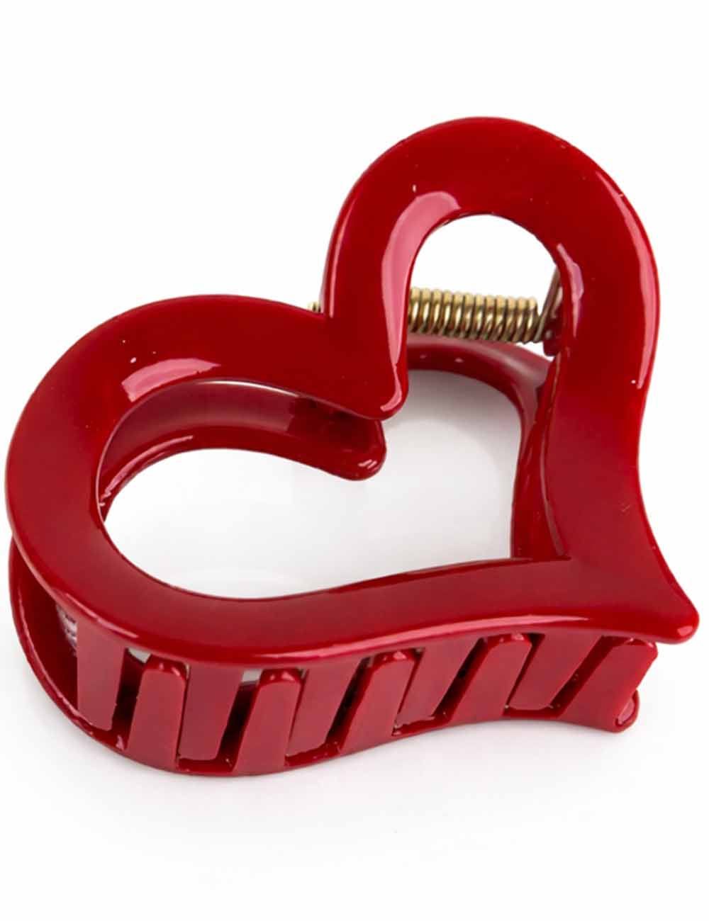 Ladies Valentine's Heart Acrylic Mini Hair Claw Clip