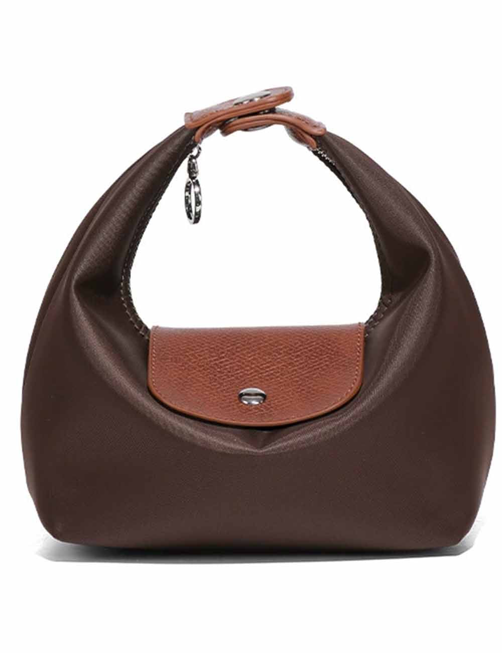 Ladies Nylon Color Block Hobo Mini Handbag Shoulder Bag