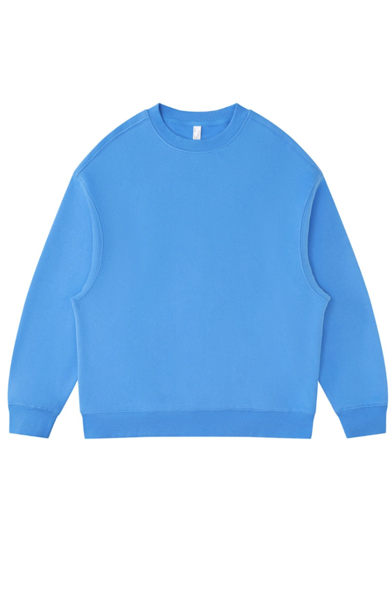 Men's Fall Clothing Fleece Loose Crew Neck Sweatshirt