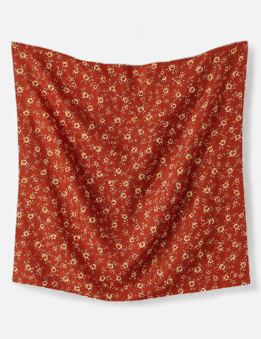 Ladies Casual Bandana Floral Print Square Neck Scarf