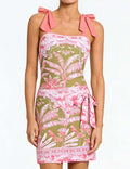 Ladies Tropical Print One Piece Swimsuit with Sarong