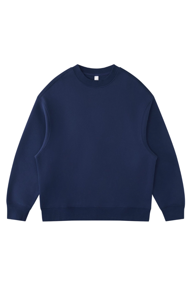 Unisex Fall Clothing Fleece Loose Crew Neck Sweatshirt