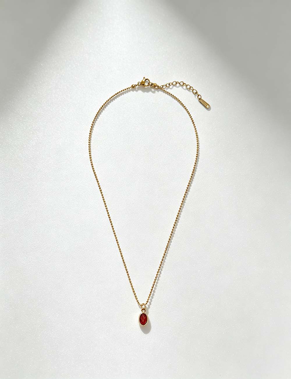 Ladies Minimalist Birthstone Pendant Beaded Necklace