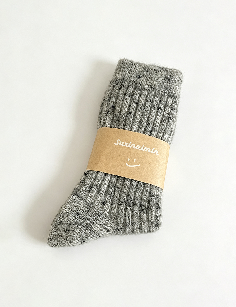 Ladies Cozy Flecked Warm Ribbed Slouch Crew Socks