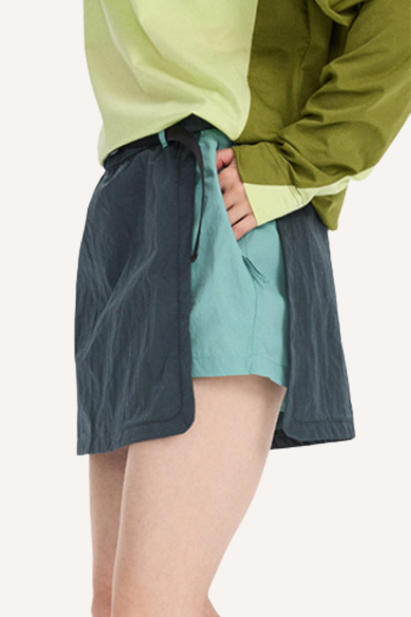Unisex Quick Dry A-Line Colorblock Cargo Skirt AntiExpo