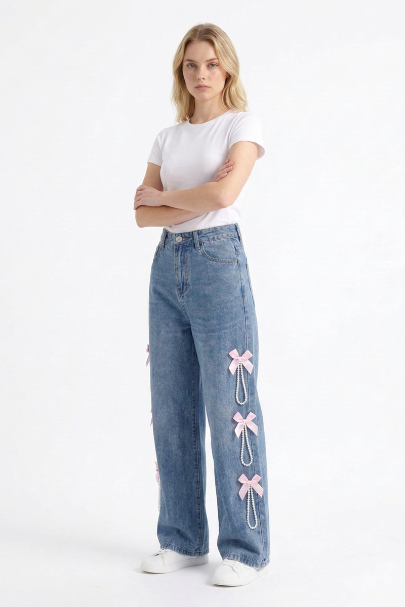 Women's High Waist Wide Leg Jeans
