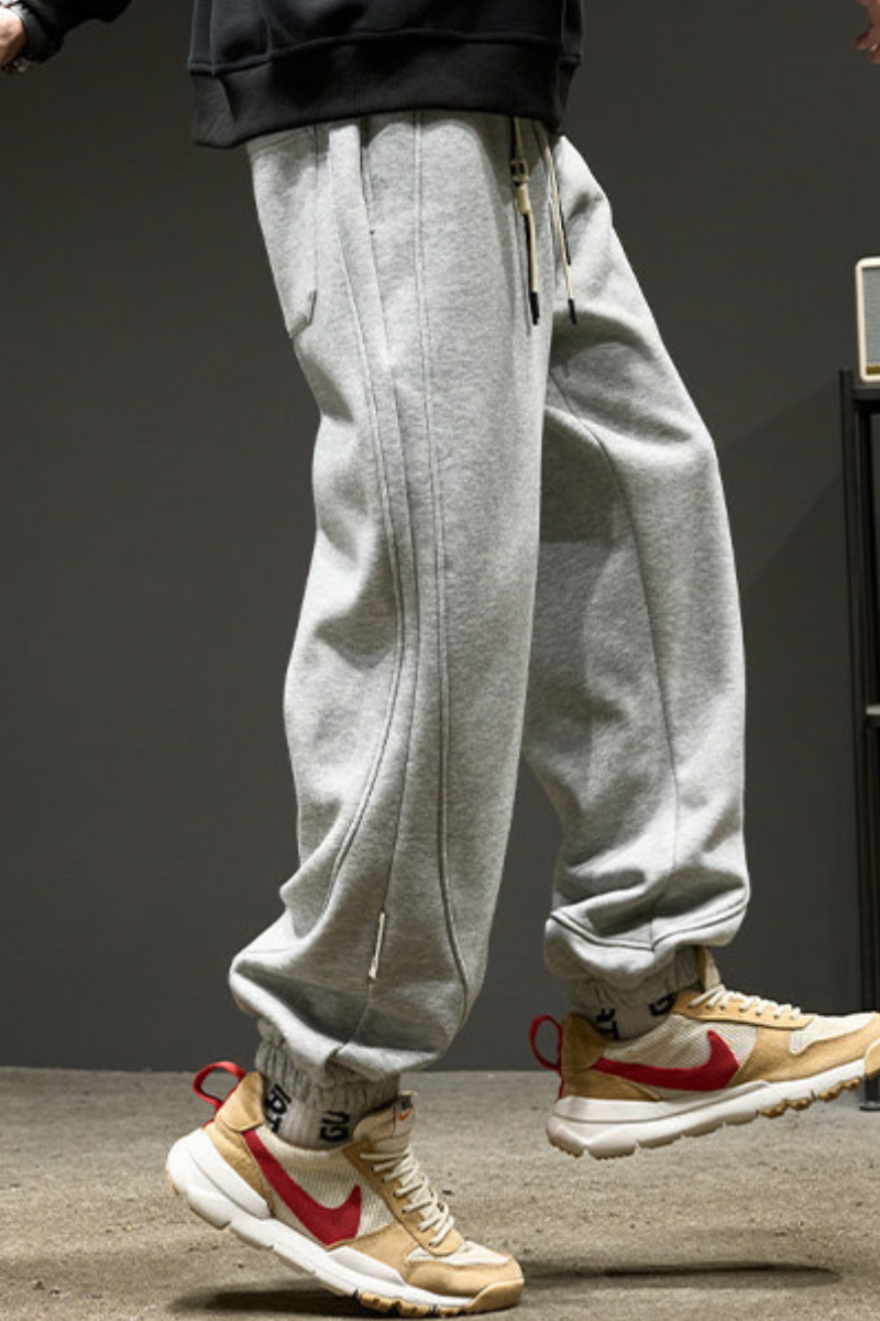 Men's Summer Solid Drawstring Heavy Jogger Pants