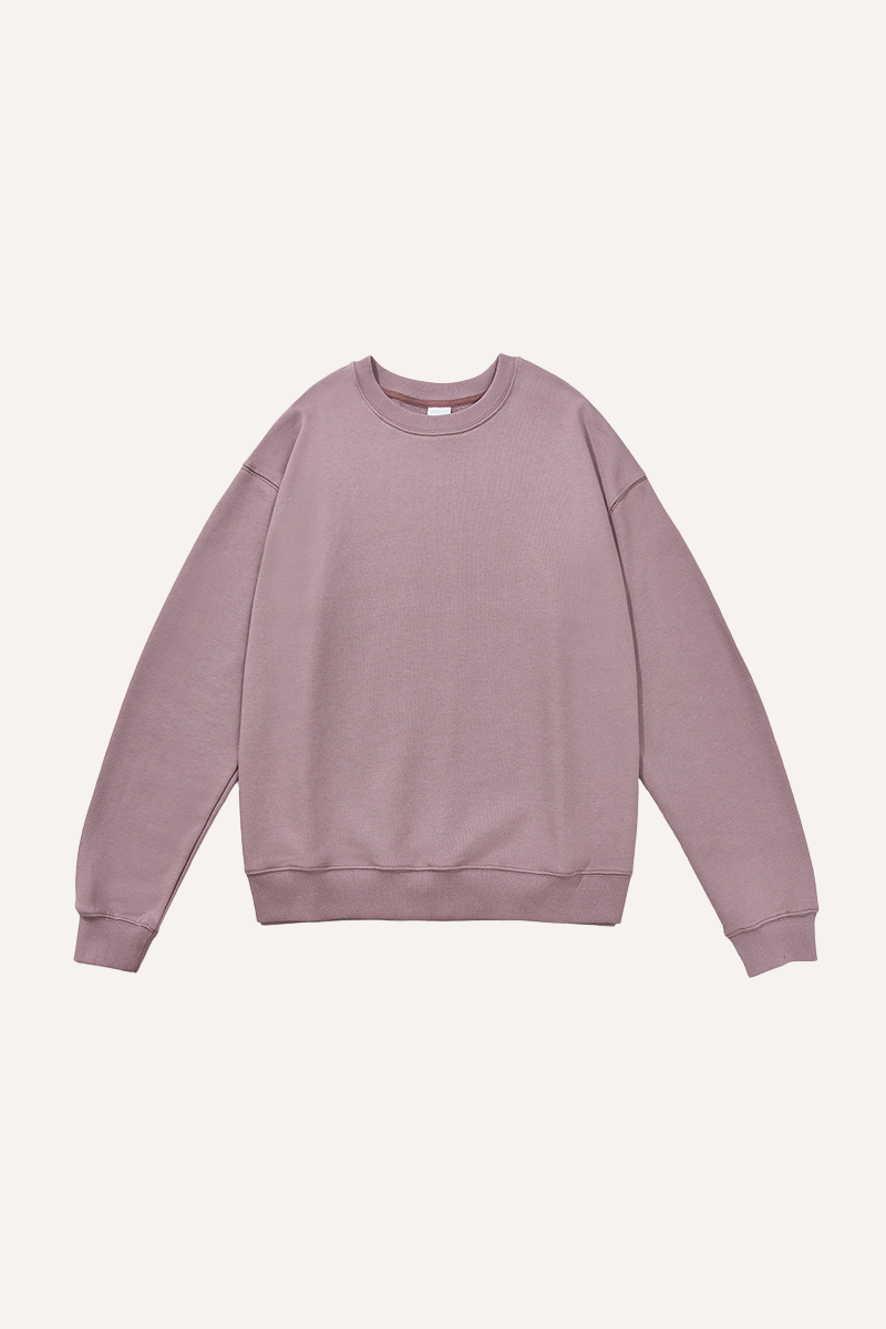 Men's Spring 380g Terry Cotton Loose Crewneck Sweatshirt
