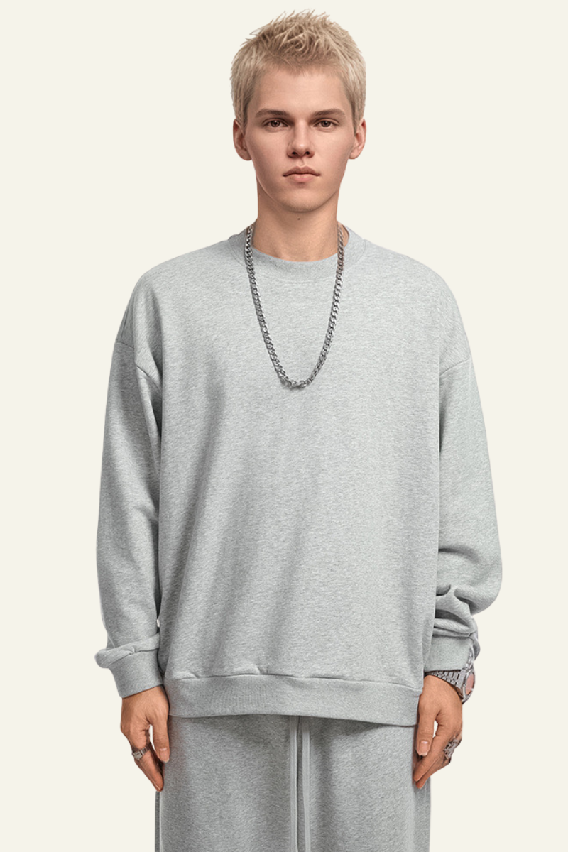 Men's Fall Clothing Solid-Colored Pullover