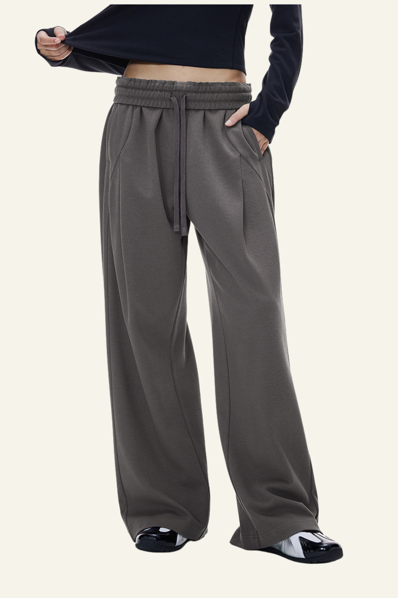 Women's Streetwear Twill Wide Leg Pants