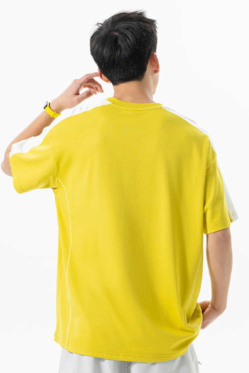 Men's Summer Street Quick Dry Colorblock Loose Cooling Tee