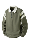Men's Fall Clothing Half-Zip Collared Game-Day Sweatshirt
