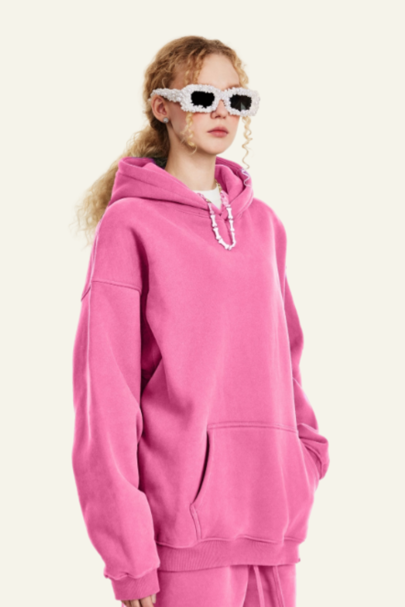 Women's Fall Clothing Solid Color Over Size Hoodie